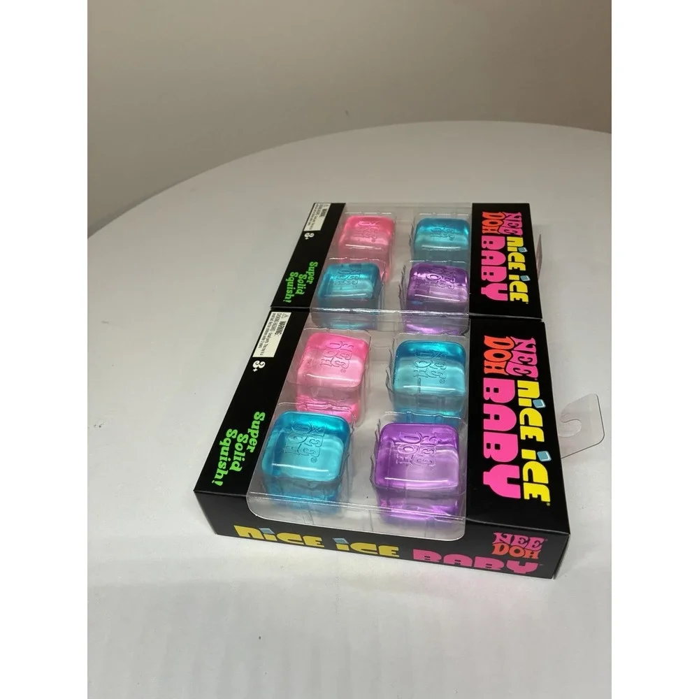 2 NeeDoh Nice Ice Baby 4-Pack sensory fidget toy sets Bundle Lot New